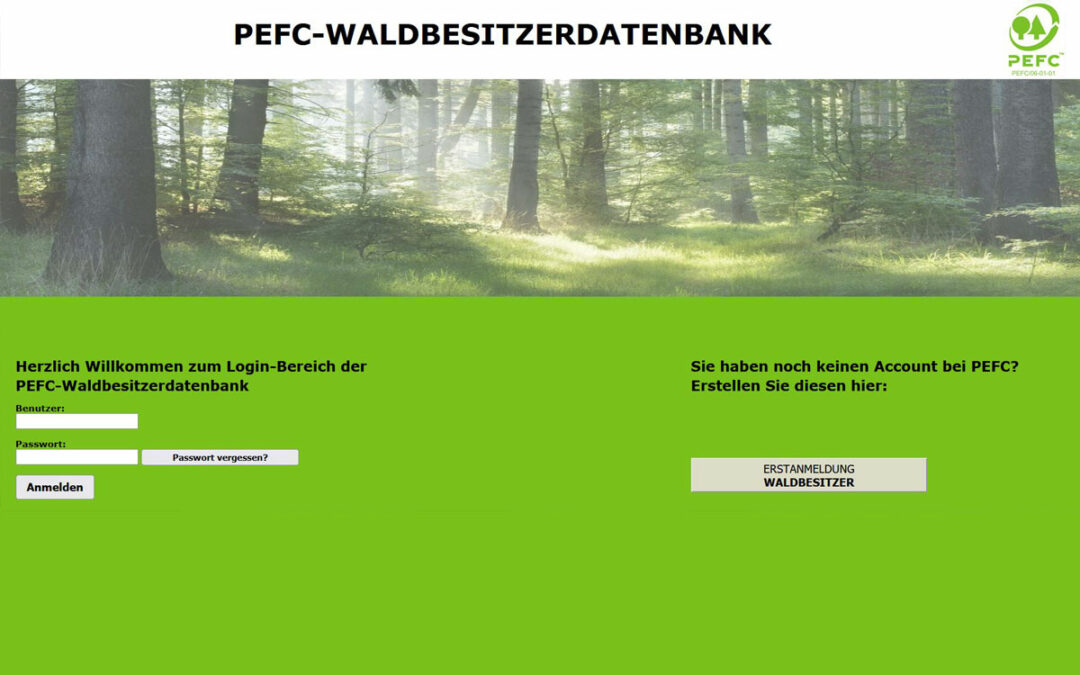 UPDATE der PEFC Waldbesitzerdatenbank